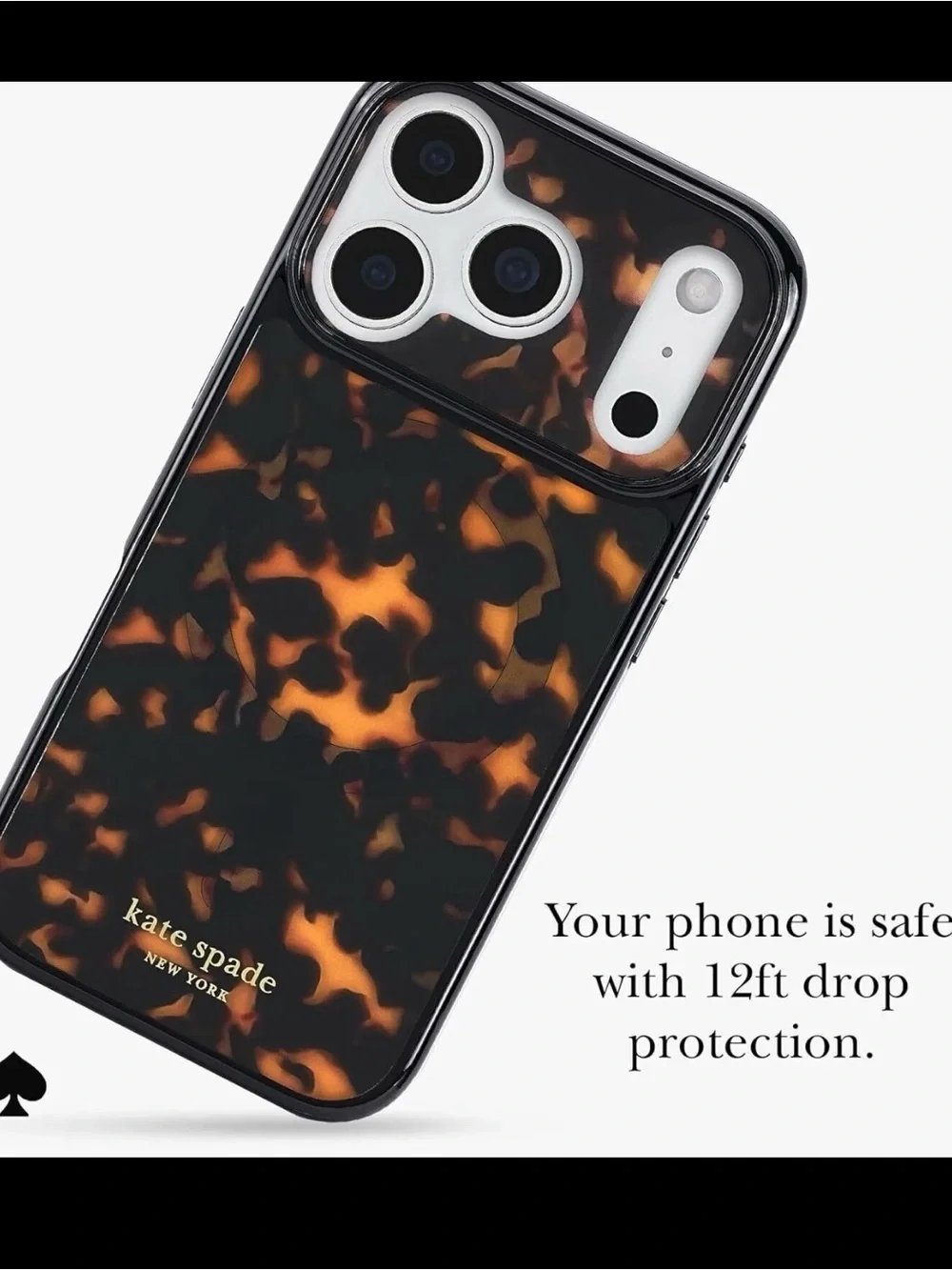 Kate Spade New York HardShell Case MagSafe Apple iPhone 17 Pro Tortoise Shell